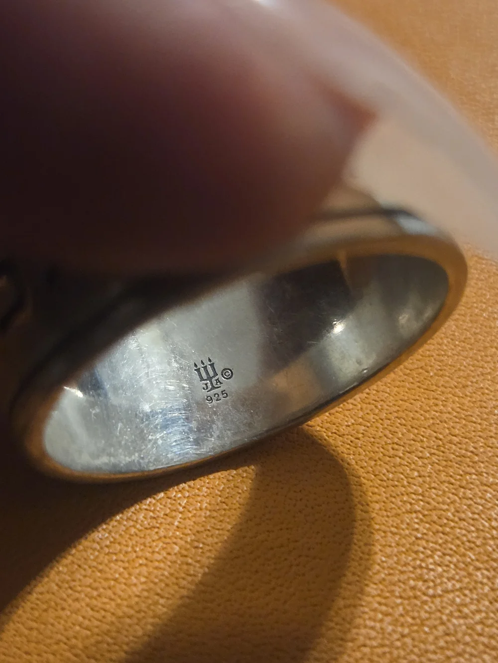 James Avery Silver Engraved Spinner Ring